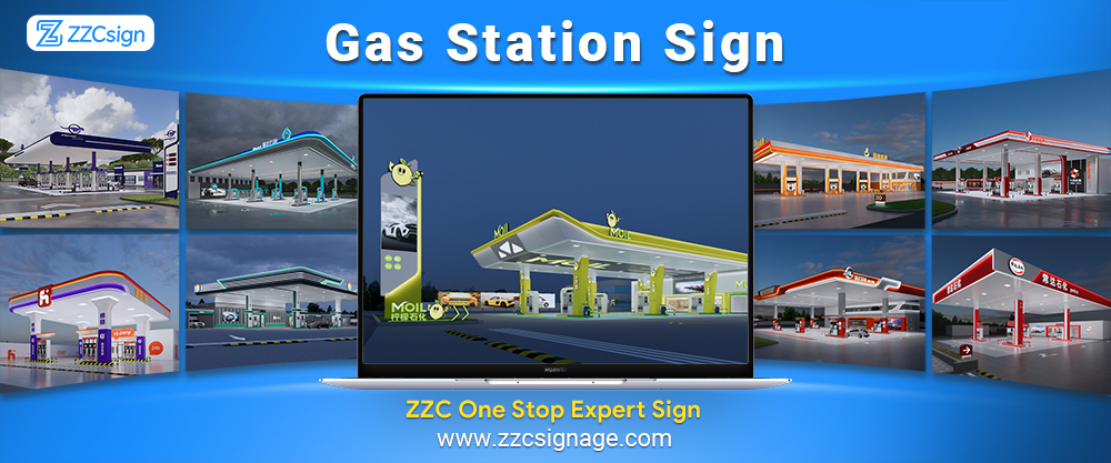 Electric Gas Station Design Roof Fuel Station Canopy Aluminum Canopy Custom Gas Station Canopy with LED Lights 110-240V