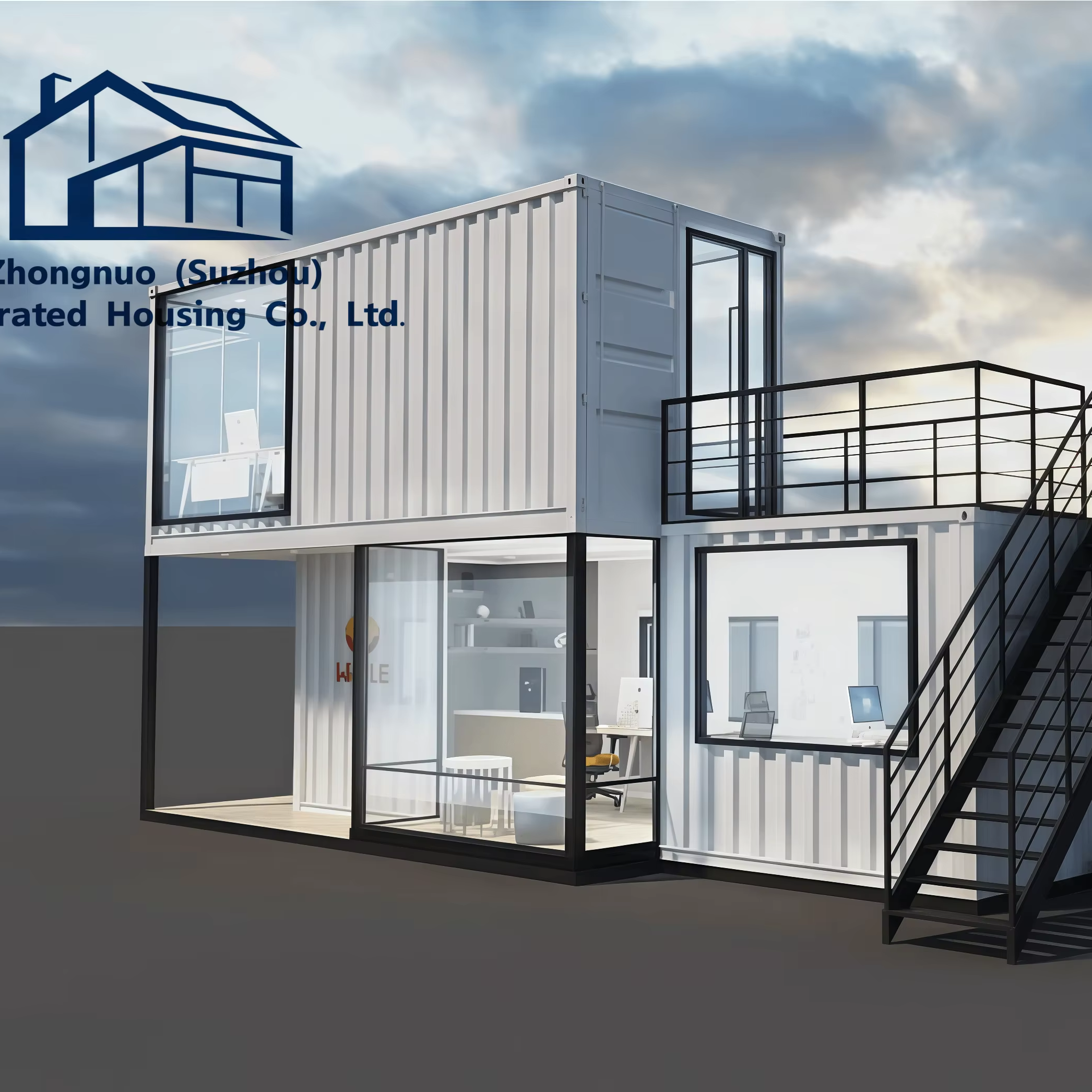 ZN Certified Assembled Container House Prefabricated Modular Office Portable Training Center