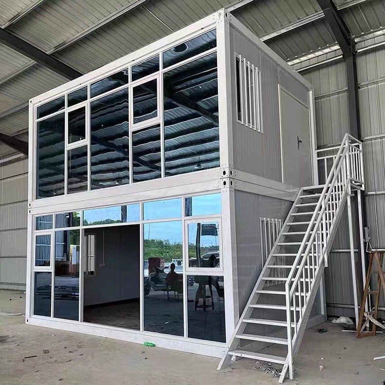 Custom Glass Fast Assembly Container House Prefabricated Modular Office Portable Studio Mobile Showroom Exhibition Room