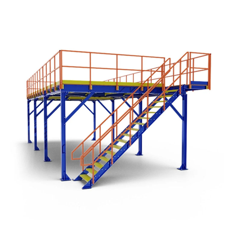 Customized Steel Mezzanine Floor System For Logistics Center And Warehouse Storage Expansion