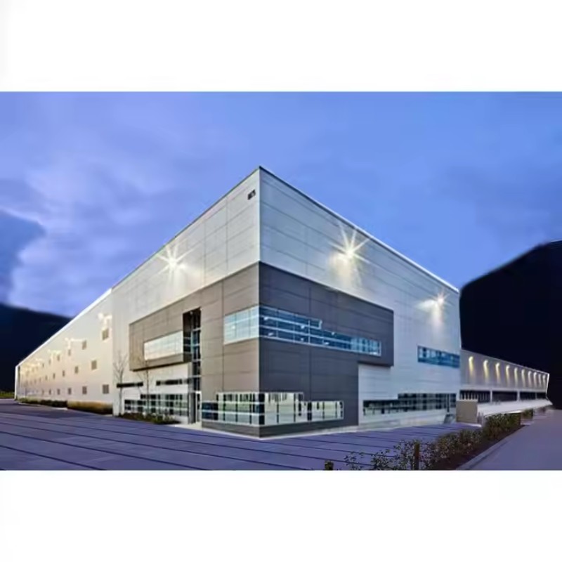 Industrial-Style Free Design Prefabricated Steel Structure Modern Light Warehouse Workshop Office Building Supermarket Prices