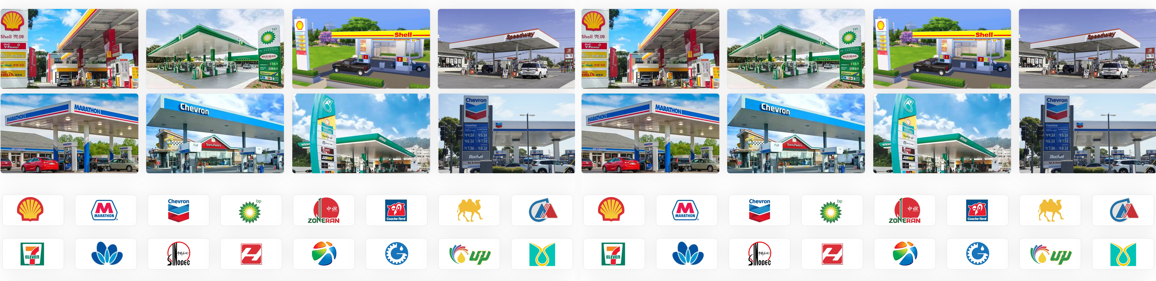 Electric Gas Station Design Roof Fuel Station Canopy Aluminum Canopy Custom Gas Station Canopy with LED Lights 110-240V