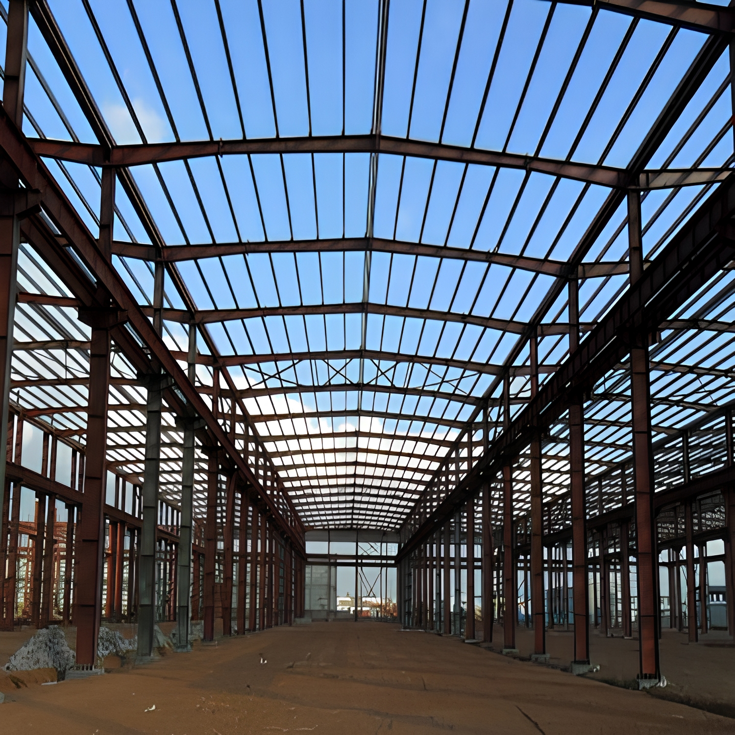Industrial Prefab Steel Structure Building PEB Metal Frame Warehouse Workshop Factory Construction Materials