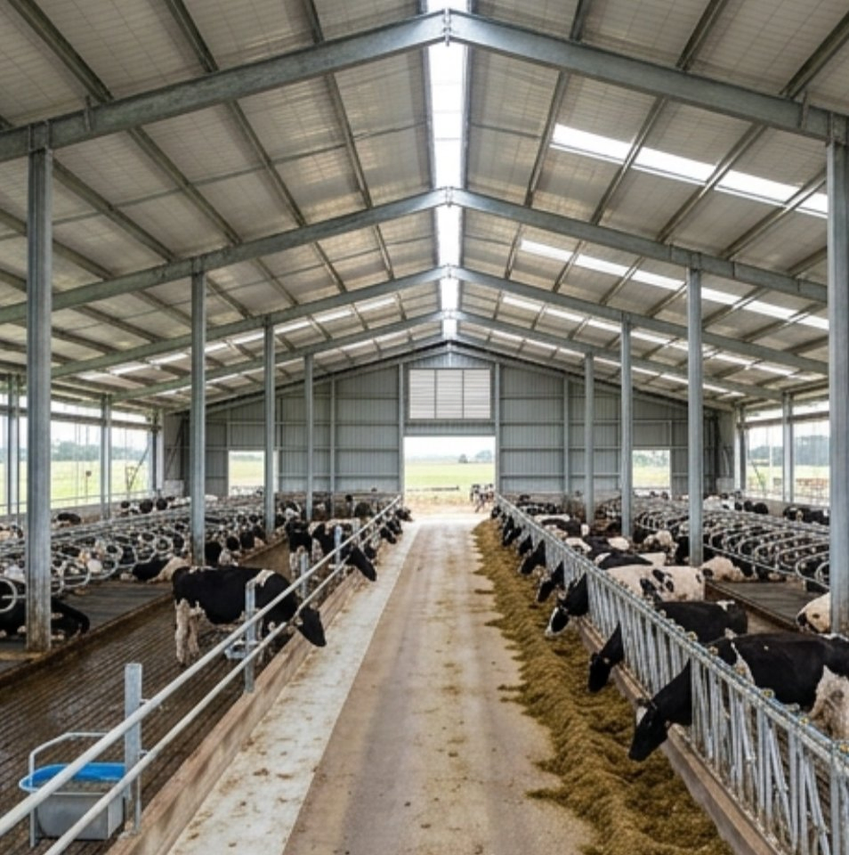 Large Span Prefabricated Steel Structure Factory Building Applied in Structural Steel Pig Farm Construction