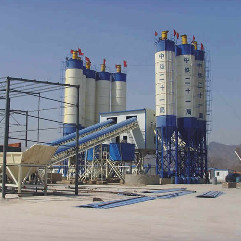 Stationary Concrete Batch Plant 50-75m3/h High Efficiency Automatic Control CE ISO For Precast Concrete Manufacturing