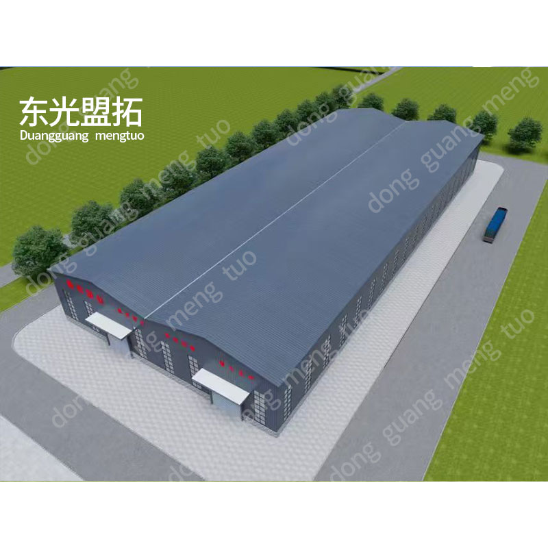 Commercial shopping mall with long-span steel structure warehouse including offices for various stores