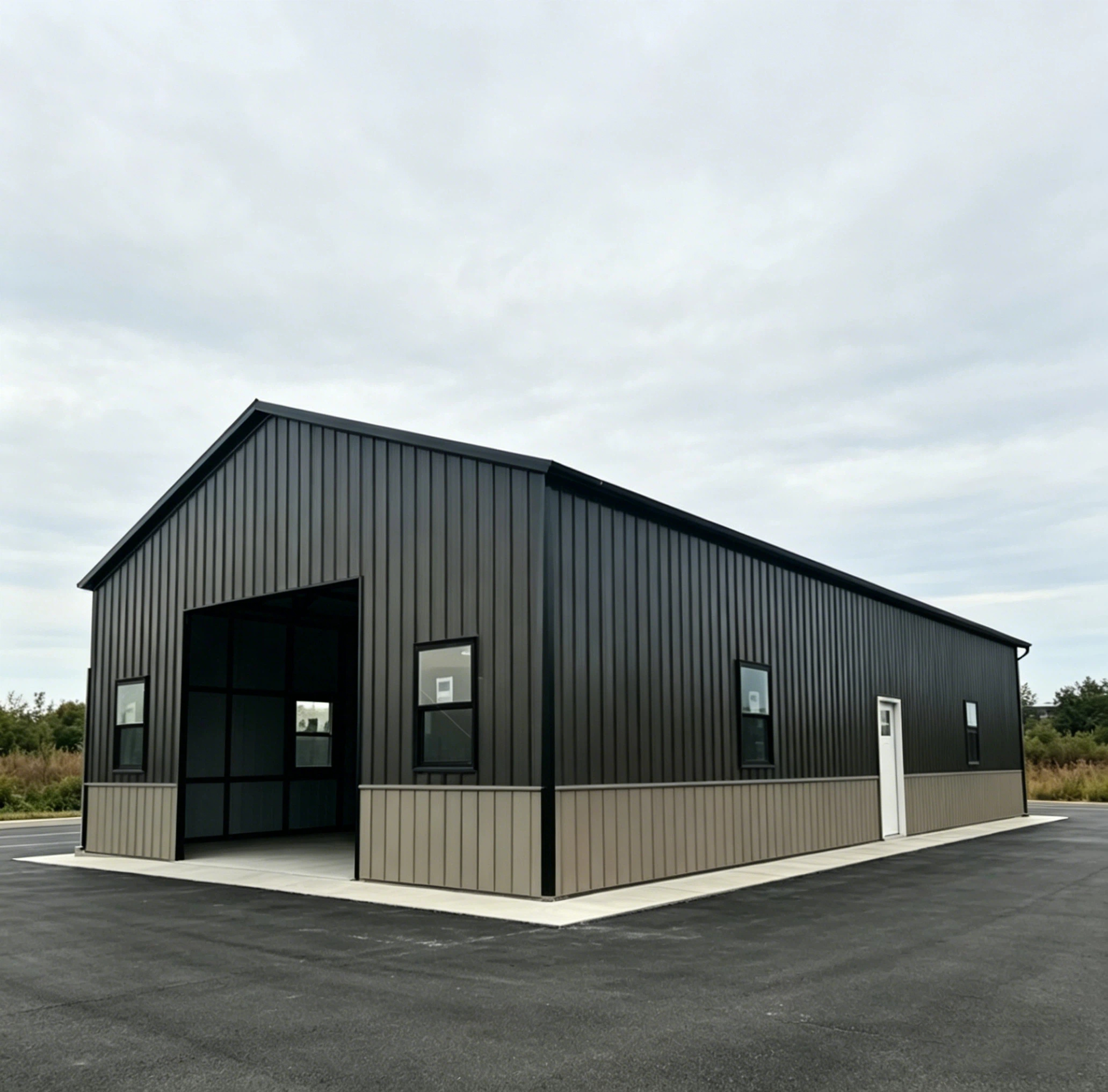 Hot Sale Fabrication Steel Structure Building Design, Prefabricated Workshop Warehouse C/Z Section Galvanized Q235 Cheap