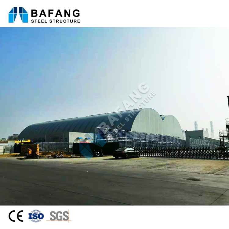Superior Quality Modern Arched Coal Storage Building Large Span Prefabricated Steel Structure with Quality Material