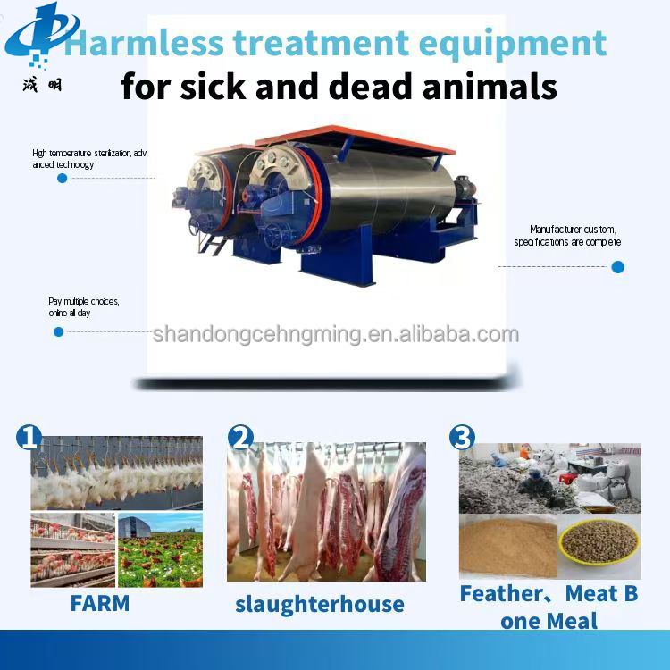 Easy To Install Feather Meal Processing Plant Slaughter House Waste Rendering Plant