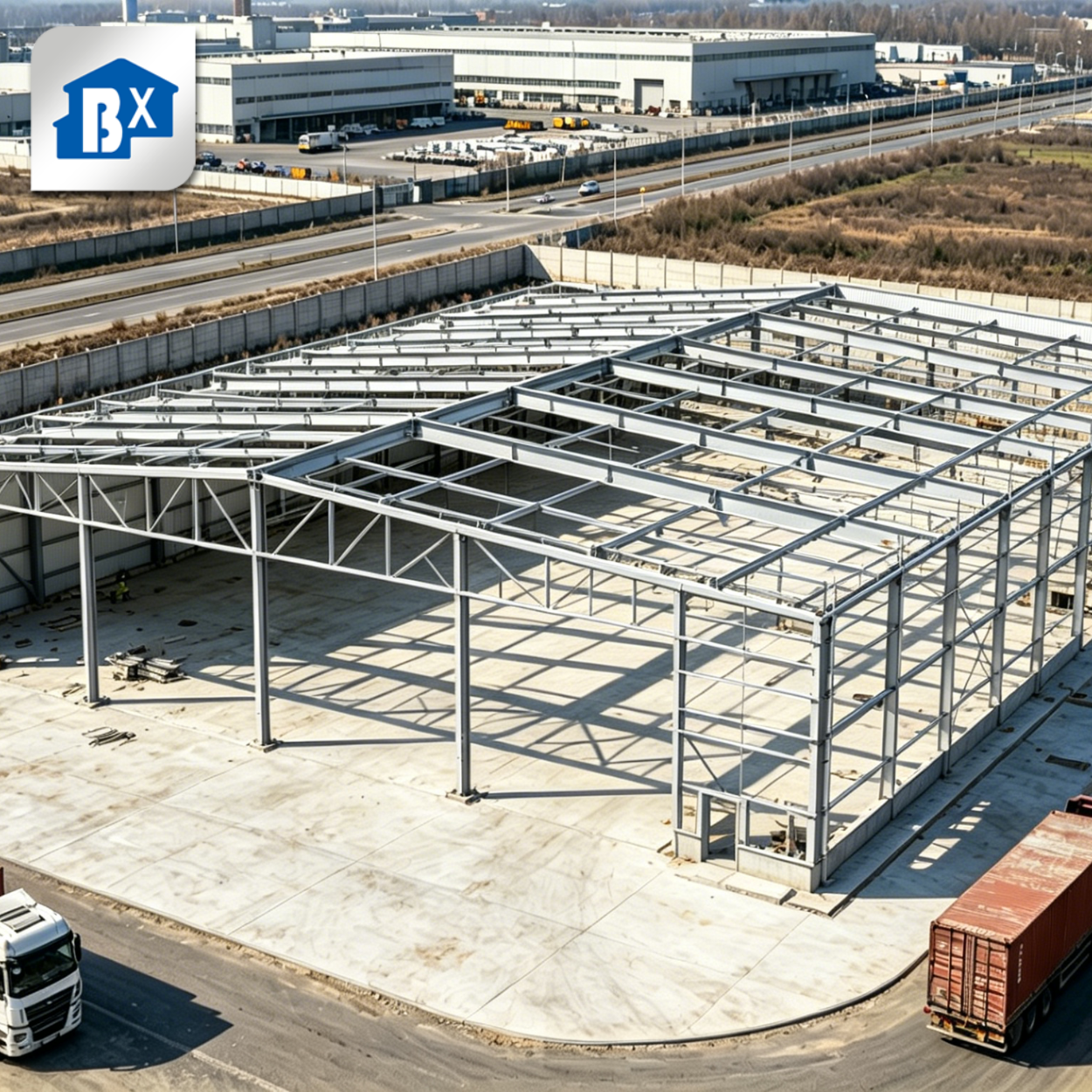 China Prefabricated Steel Structure Workshop Warehouse Shed Multi-Span Portal Frame Industrial Storage Building Bolted Assembly