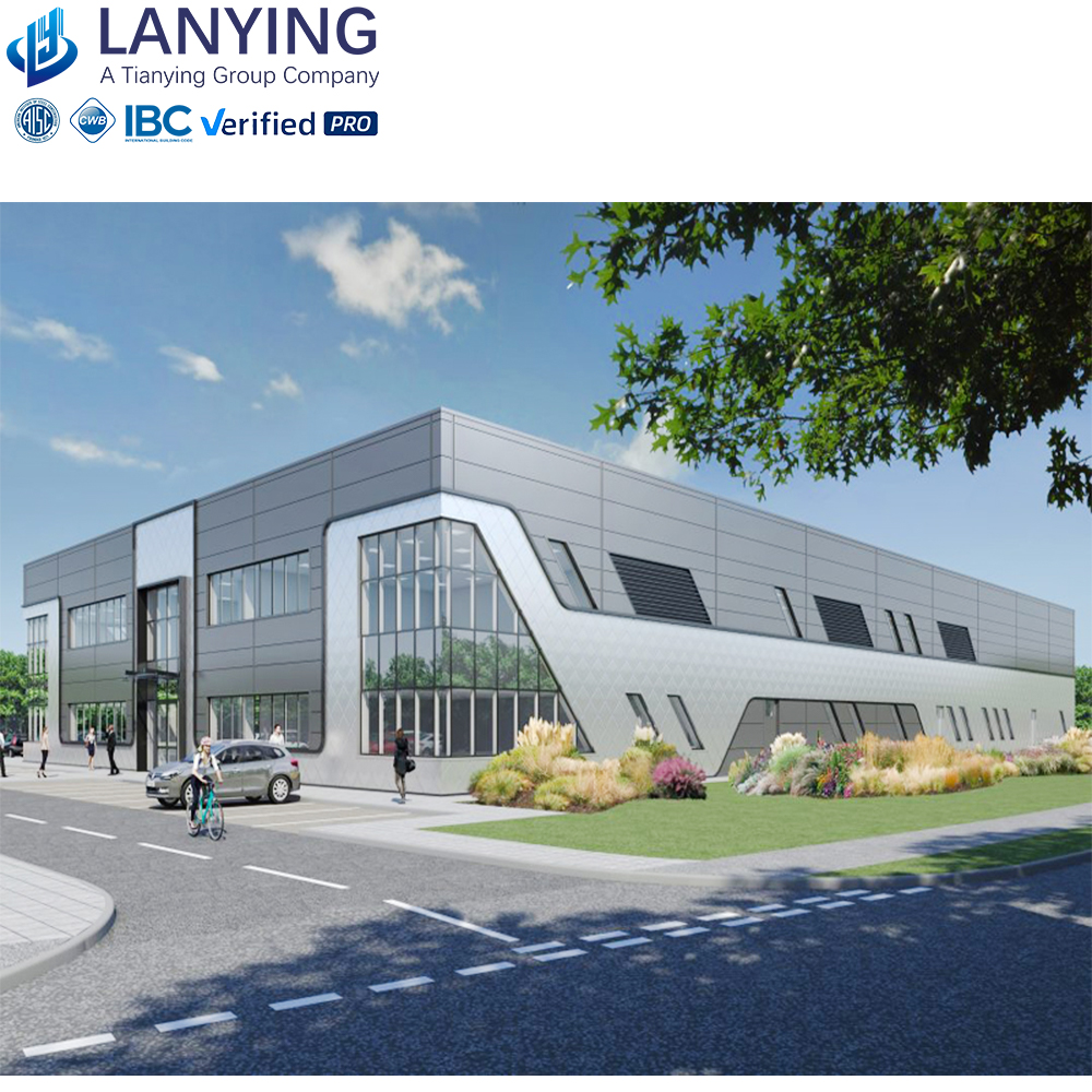 Free Design Prefabricated Hall Prefab Showroom Steel Structure Workshop Warehouse Hall Metal Building 4S Car Showroom