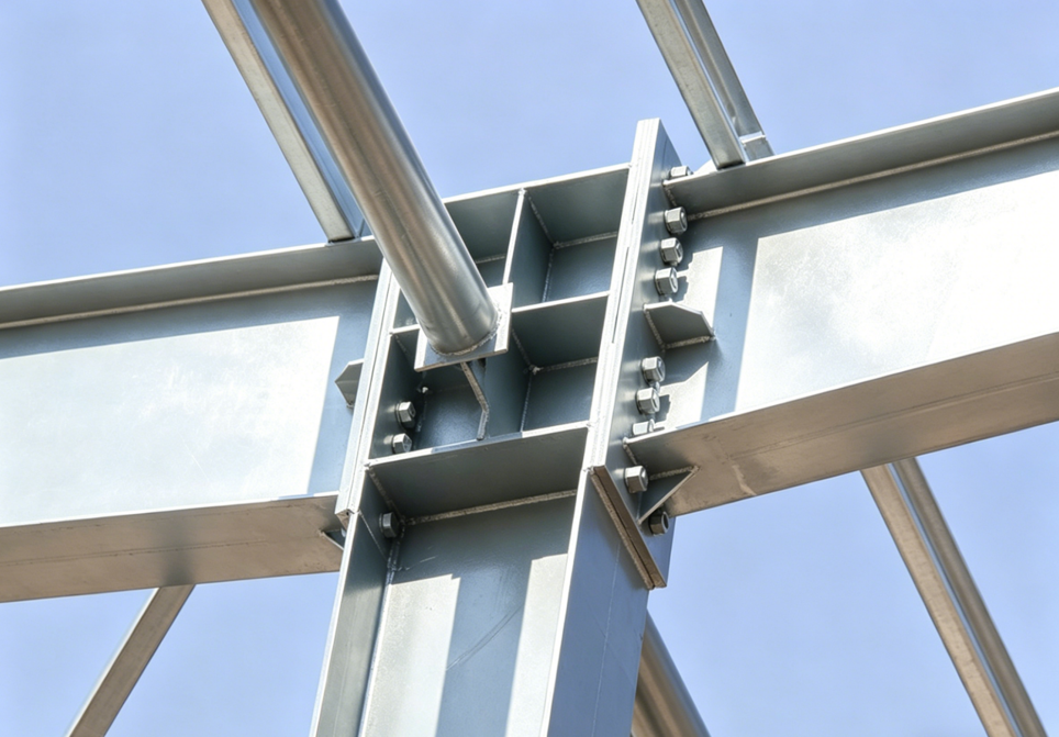 Steel structure connections and joints