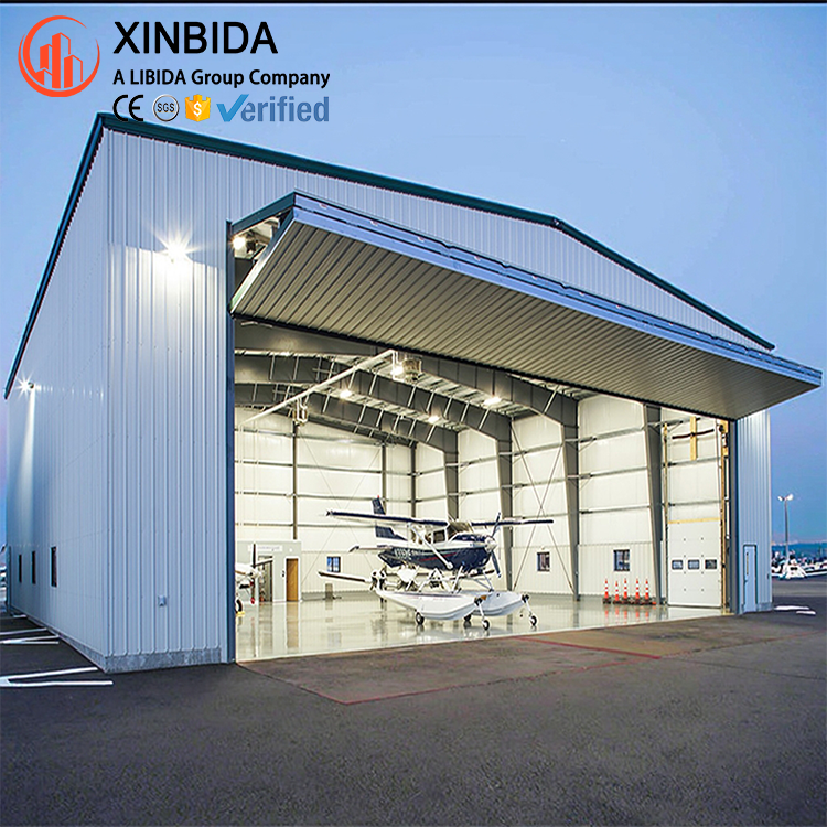 High Quality Custom Prefab Steel Structure Airplane Storage Building Prefabricated Steel Frame Aircraft Hangar Warehouse