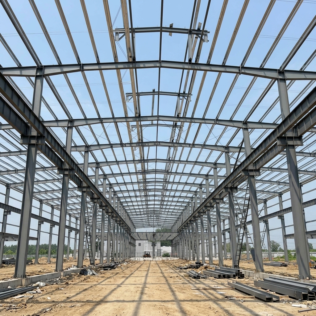 Durable Modular Steel Industrial Plant Building Large Span Warehouse Quick Installation For Africa