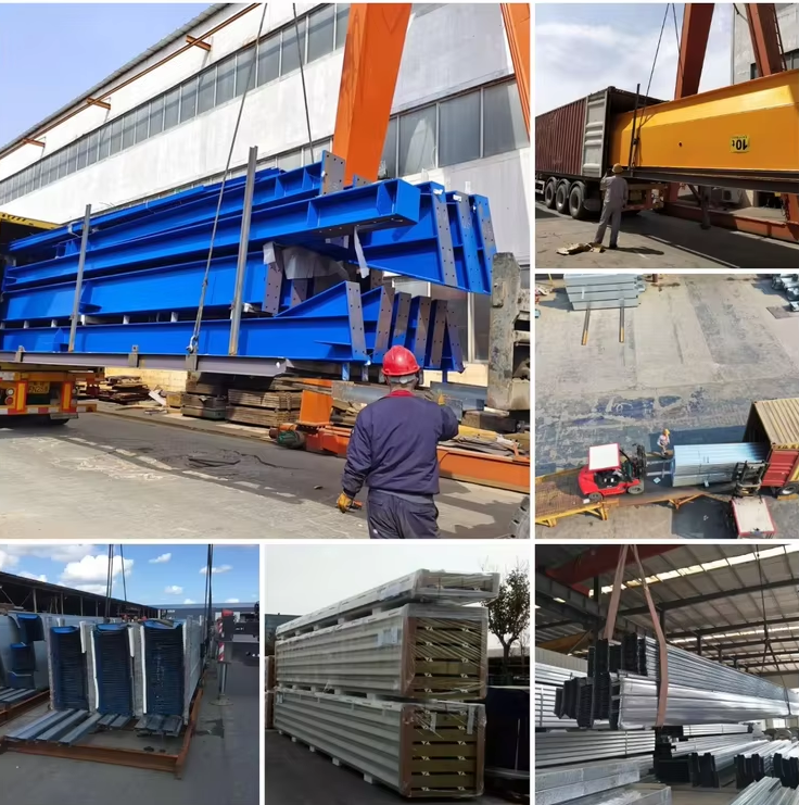 Prefabricated Modern Industrial Steel Structure Workshop Building 5-Year Warranty High Wind Resistance Heavy Roof Load Capacity