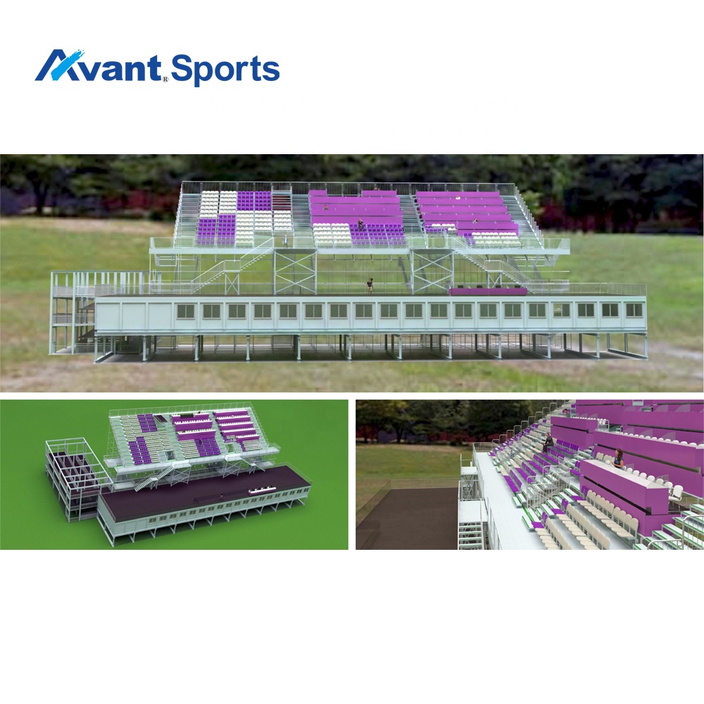 Avant Sports Engineered Modular Demountable Steel Grandstand Structure For Temporary Stadium 2000-5000 Seat Large Event Projects