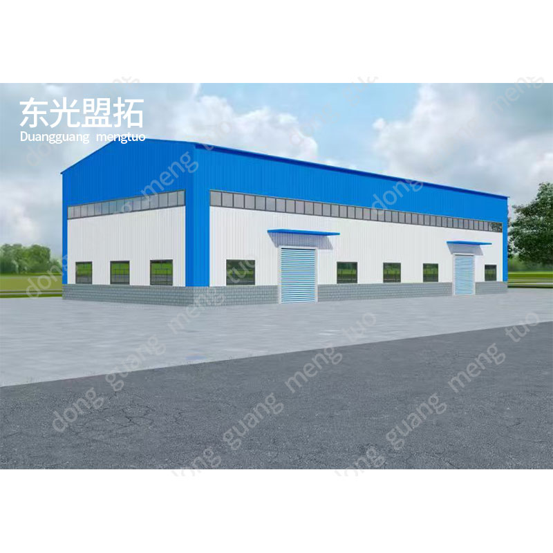 Commercial shopping mall with long-span steel structure warehouse including offices for various stores