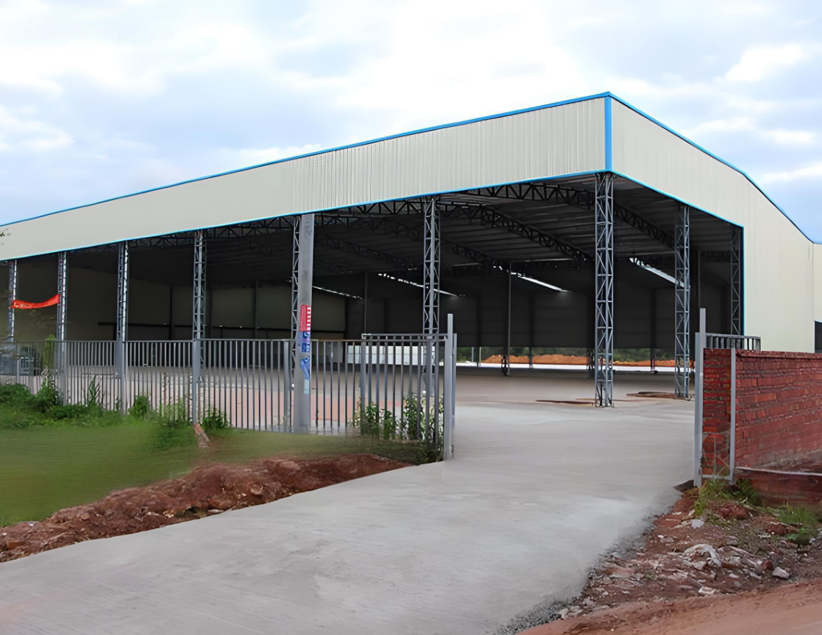China Prefabricated Steel Structure Insulated Storage Sheds Workshop Garage Car Showroom Barn Sale Building Fast Warehouse