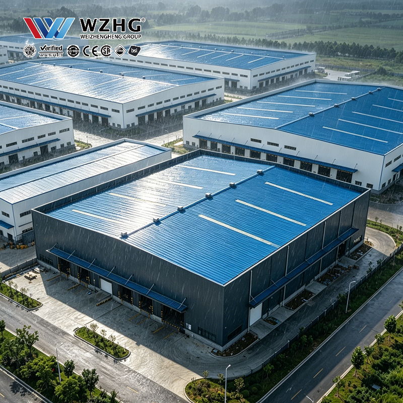 100X200Ft Insulated Storage Logistics Center Low Maintenance Prefabricated Industrial Building Windproof Custom