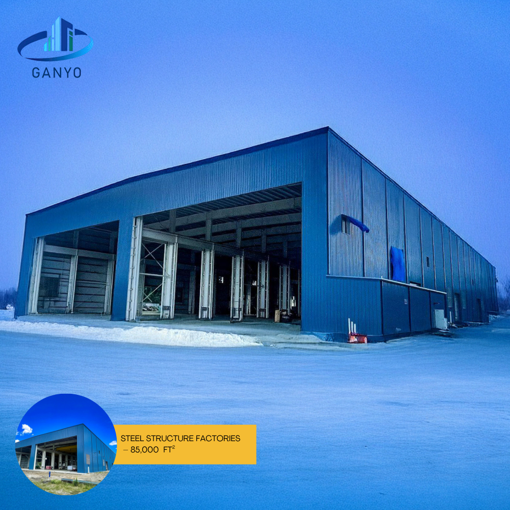 New Prefabricated Heavy Duty Hangar Steel Structure Warehouse for Industrial Factory or Aircraft Maintenance Building Projects
