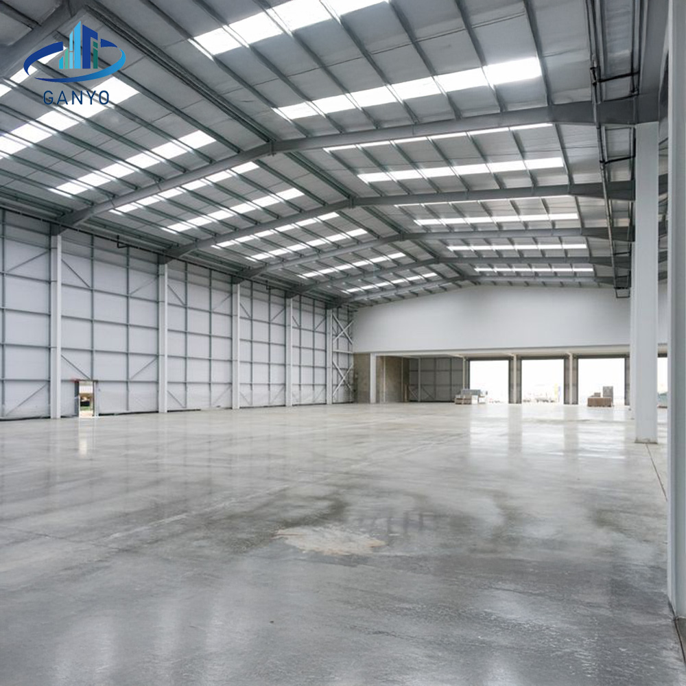 Prefabricated Metal Building for Industrial Storage with Large Span and Skylight | Foshan Ganyo Steel Structure