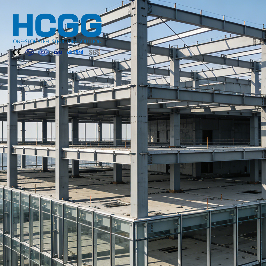 Factory Direct Multi-story Steel Structure Building Prefabricated Steel Framed Multi Floor Office School Hotel Construction