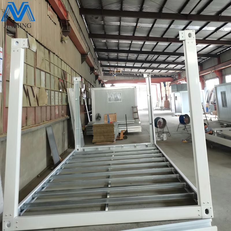 20ft 40ft Prefabricated FlatPack Mobile Modular Micro Metal Steel Structure Open Foldable Shipping Office Container House Frame