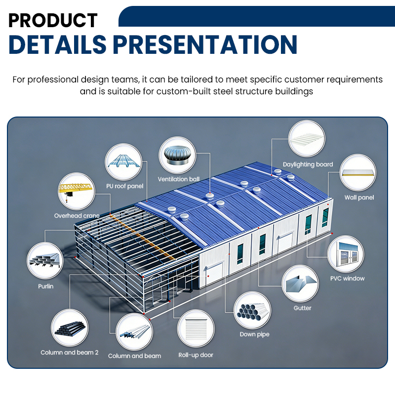 Industrial Building Metal Steel Structure Prefabricated Workshop Metal Workshop Building with Free Design