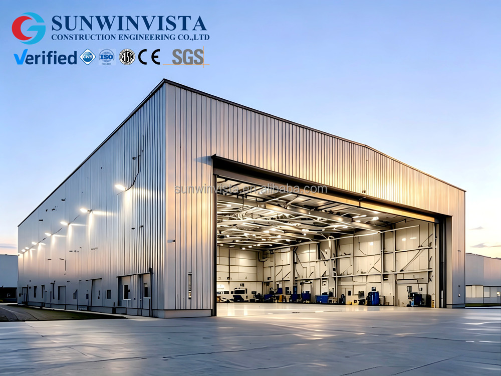 Customized Modern Prefabricated Steel Structure Aircraft Hangar Eps Sandwich Panel Airplane Storage Industrial Construction High