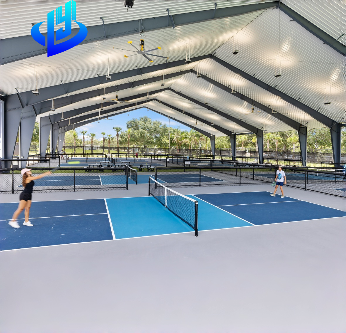Tianying Modern Light Steel Structure Prefabricated Factory Construction Basketball Gym Stadium 5+ Year Warranty 121+ Mph 20+