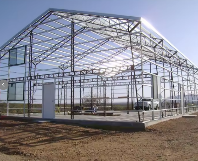 Modern Multi-story Prefabricated Steel Structure Shed, with Garage and Warehouse, Suitable for Hotel Use.
