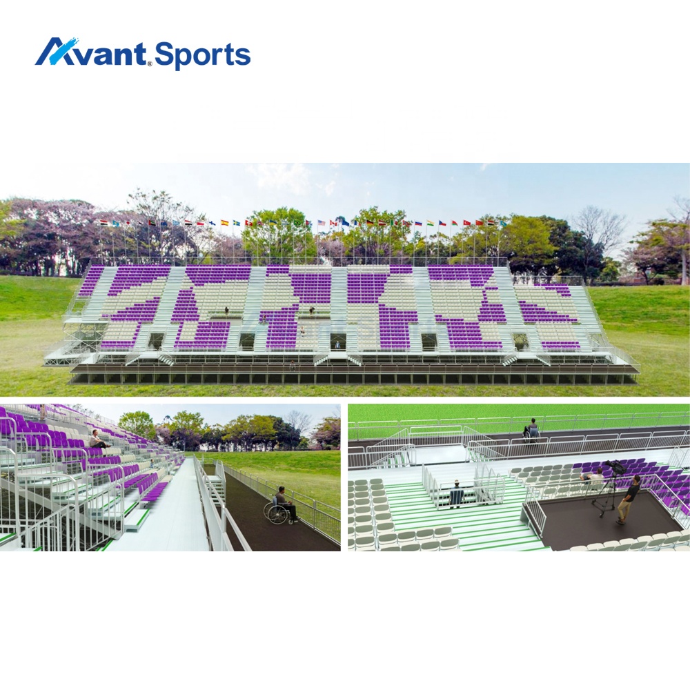 Avant Sports Prefabricated Steel Grandstand Seating With 2000 Seats Large Capacity Grandstands Structure For Stadium&amp;Sport Field
