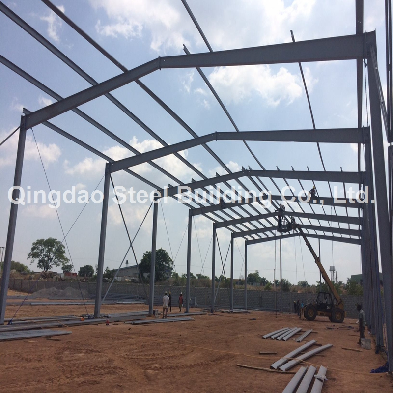Prefabricated Steel Structure Building for Metal Frame Workshop/Steel Shed/Commercial Steel Warehouse