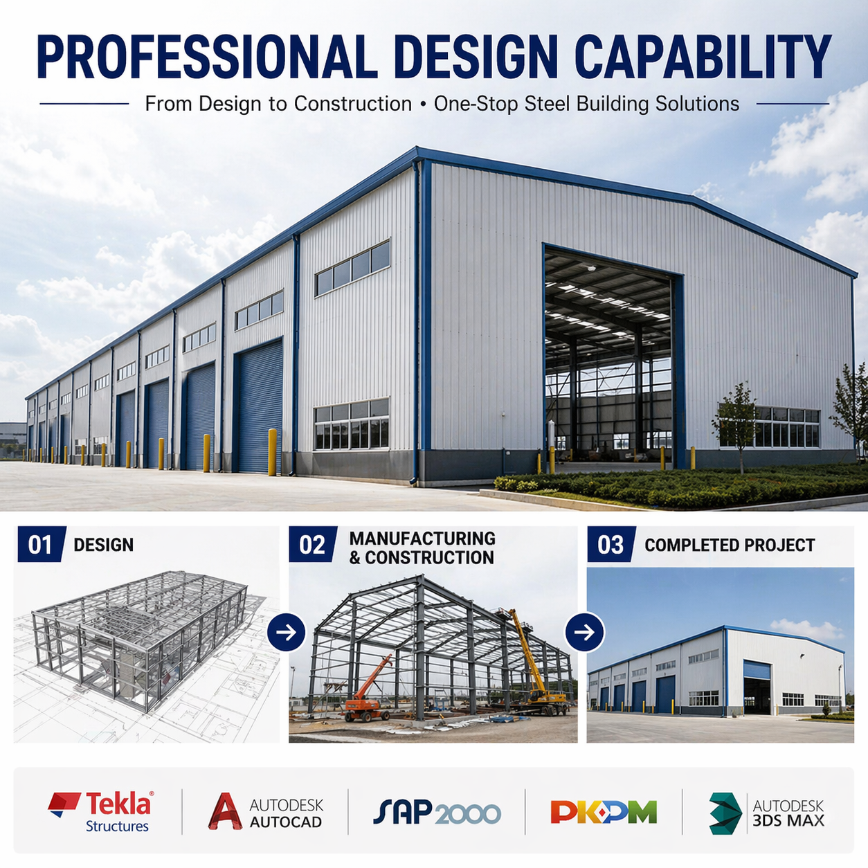 Low Maintenance Long Life Steel Structure Warehouse for Agricultural Grain Storage Farm Machinery Shed Steel Structure