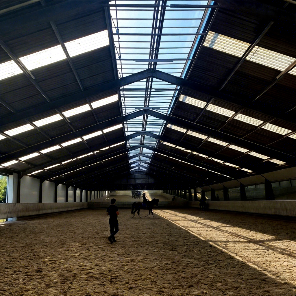 Prefabricated Steel Structure Building Big Span Without Middle Column Metal Frame Indoor Horse Riding Arena