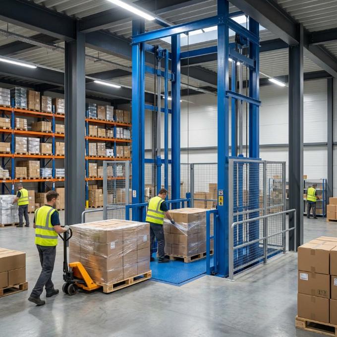 1m*1m Load Capacity 1000kg Mezzanine Goods Lift Price Small Freight Elevator Price 2 3 Floor Cargo Lift Industrial Elevador