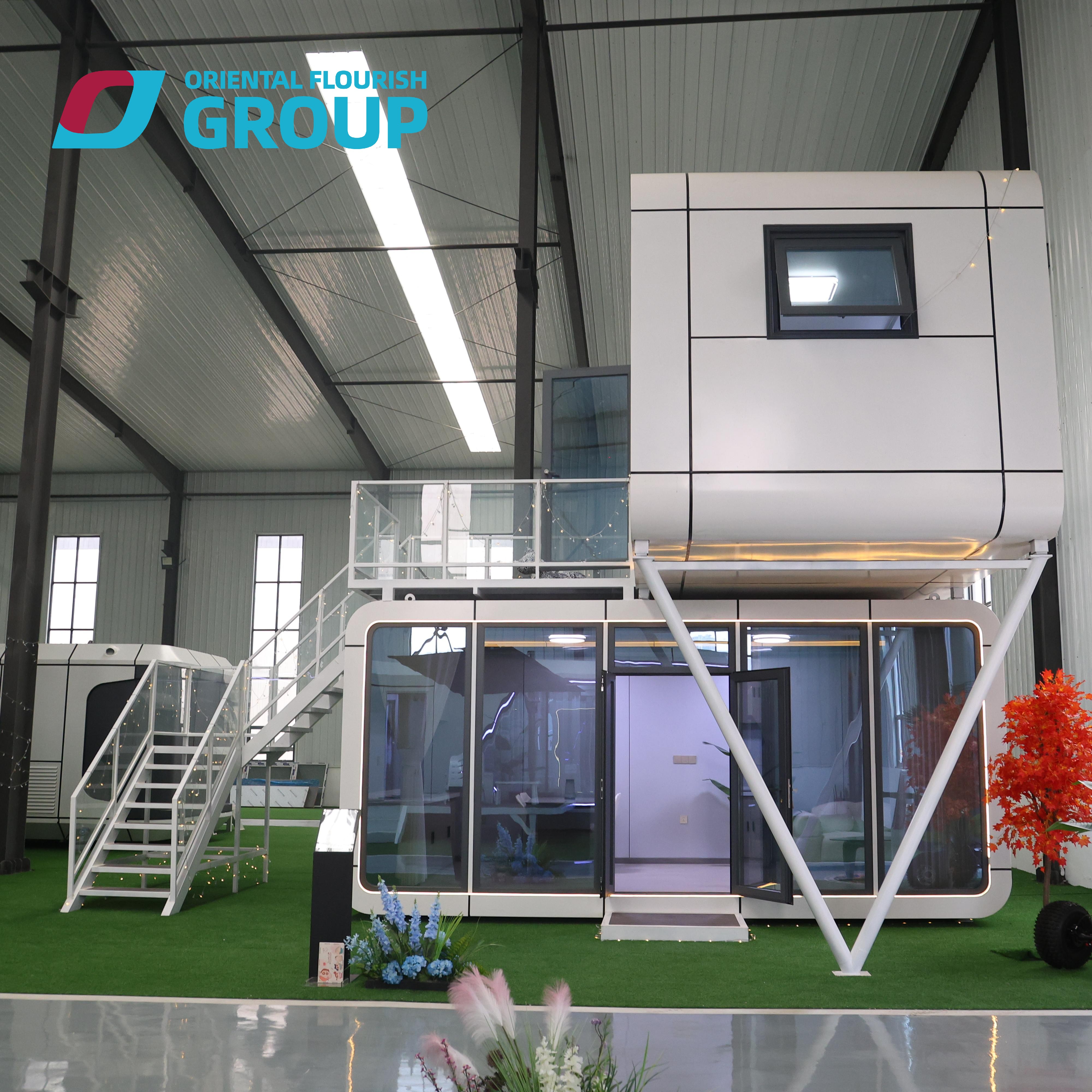 Modern 20ft &amp; 40ft Outdoor Tiny House Popular Prefab Mobile Office Pod Steel Apple Cabin Container