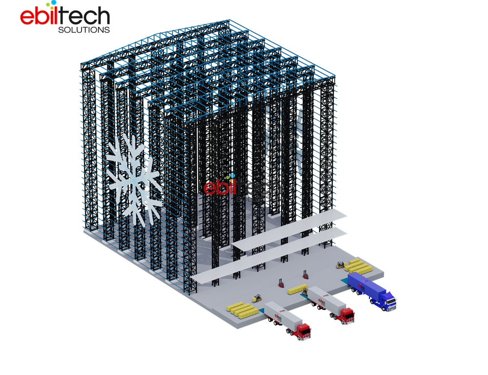 Heavy Duty Four-Way Shuttle Clad Rack Warehouse Vertical High-rise Logistic Storage Building