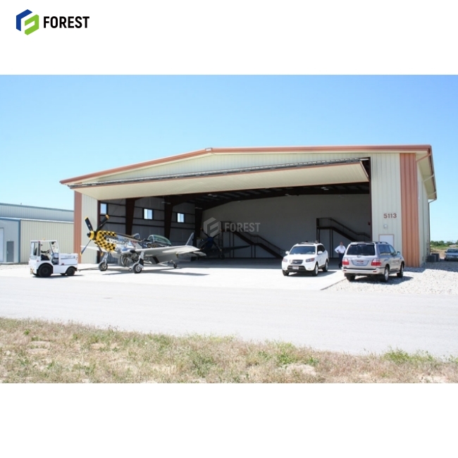 Prefabricated Steel Structure Heavy-Duty Aircraft Hangar with Living Quarters Welding &amp; Cutting Services World's Largest