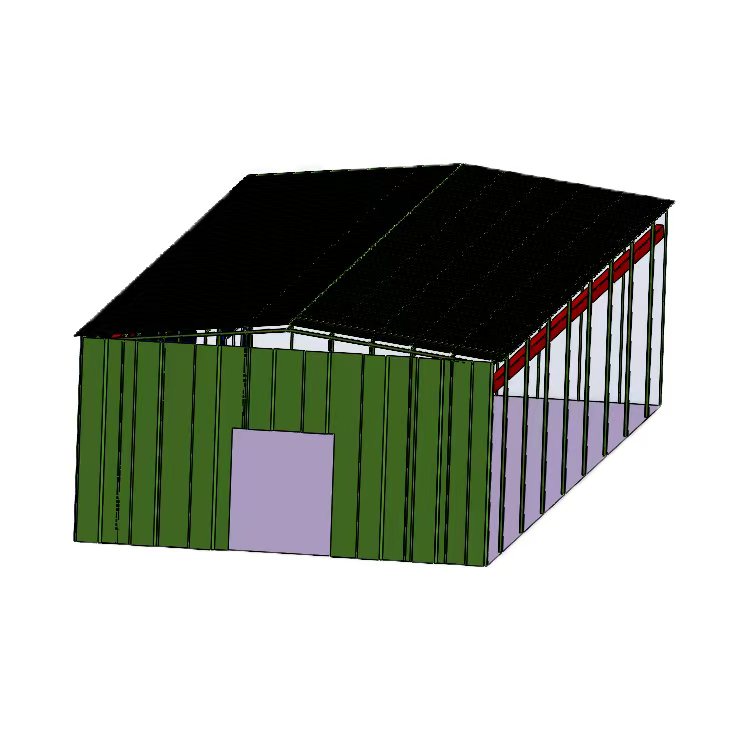Low Cost Industrial Building Design of Warehouse Steel Structure Shed Prefabricated