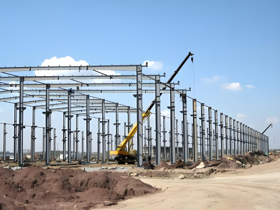 Large Span Wide Space Prefab Heavy Duty Steel Structure Manufacturing Plants for Shuttleless &amp; Air Jet Looms and Steel Workshop