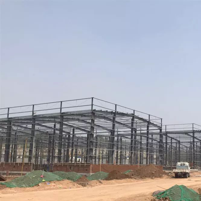 Industrial Light Metal Prefab Prefabricated Steel Frame Structure China Factory Warehouse Building