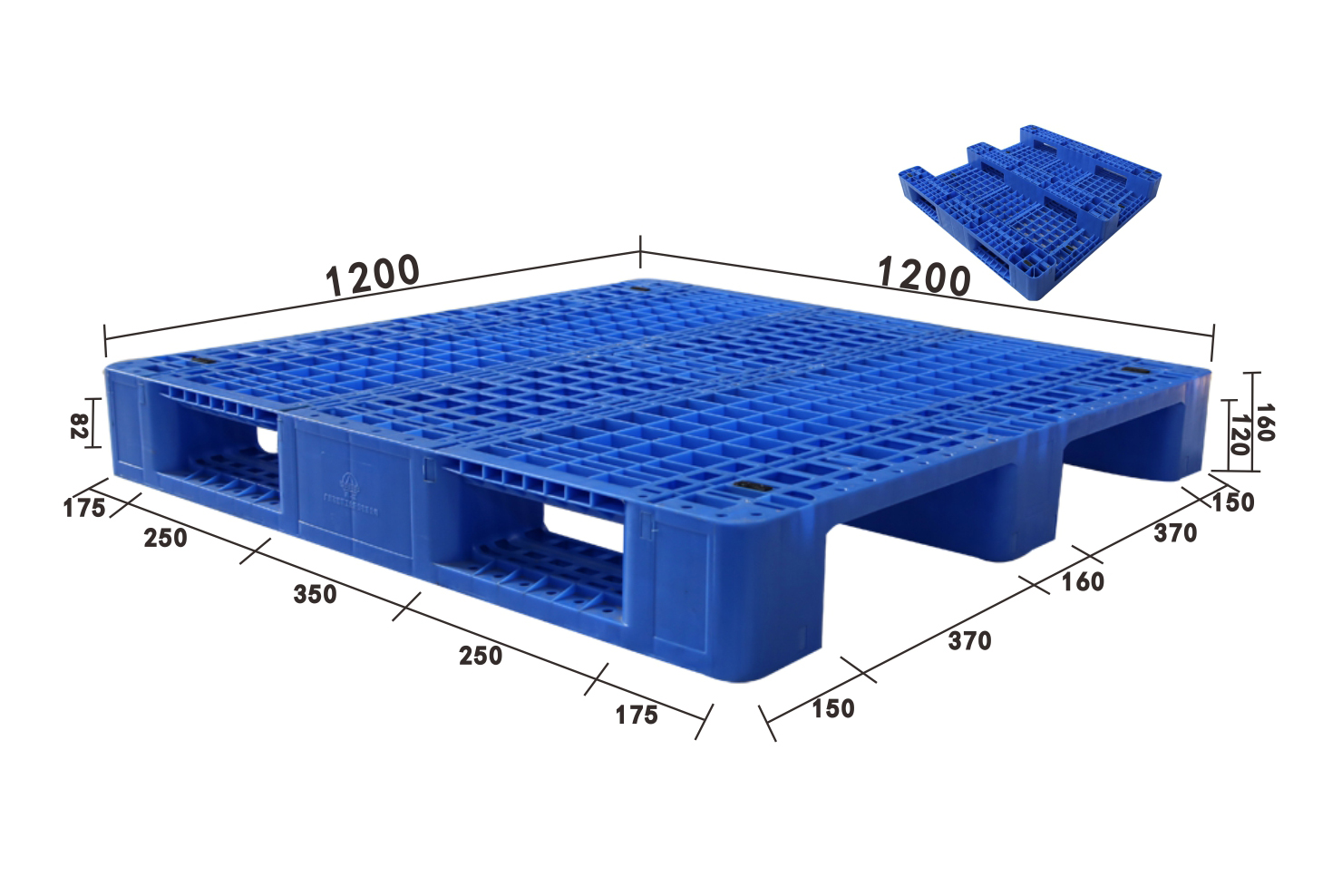 Customizable Eco-friendly Heavy-Duty HDPE Mesh Gird Grilled Steel Reinforced Automated Warehouse Euro 4-Way Entry Euro Pallet