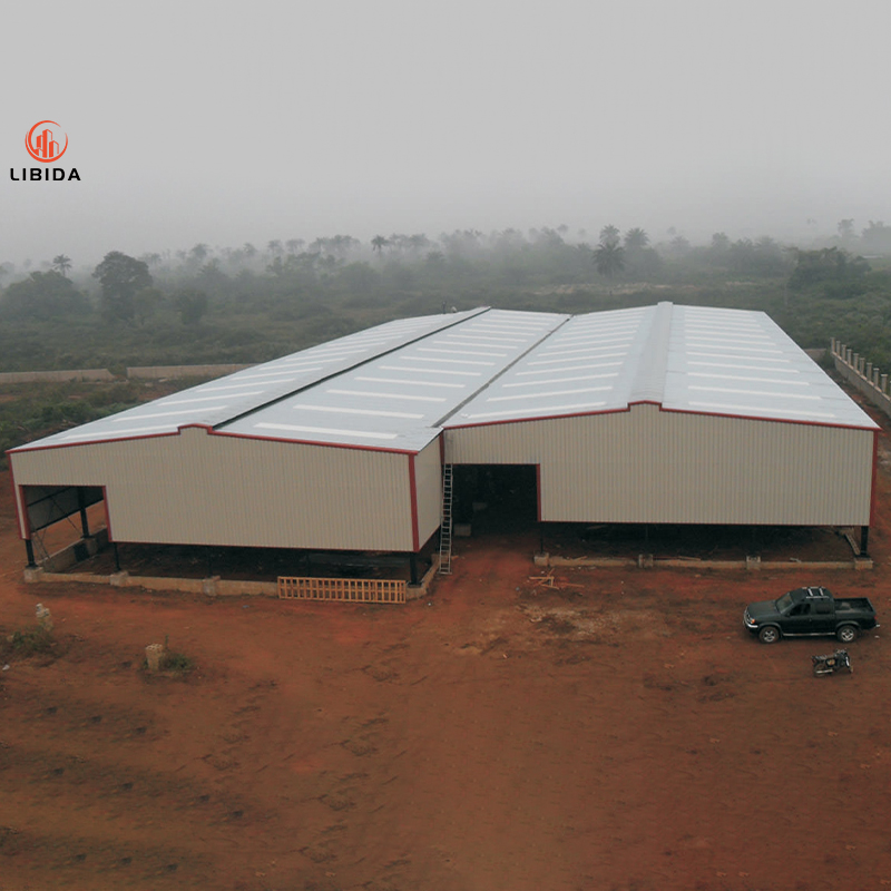 Life Long Durable Steel Prefabricated Warehouse Building With Hot Dip Galvanized Surface ISO9001/CE Certified
