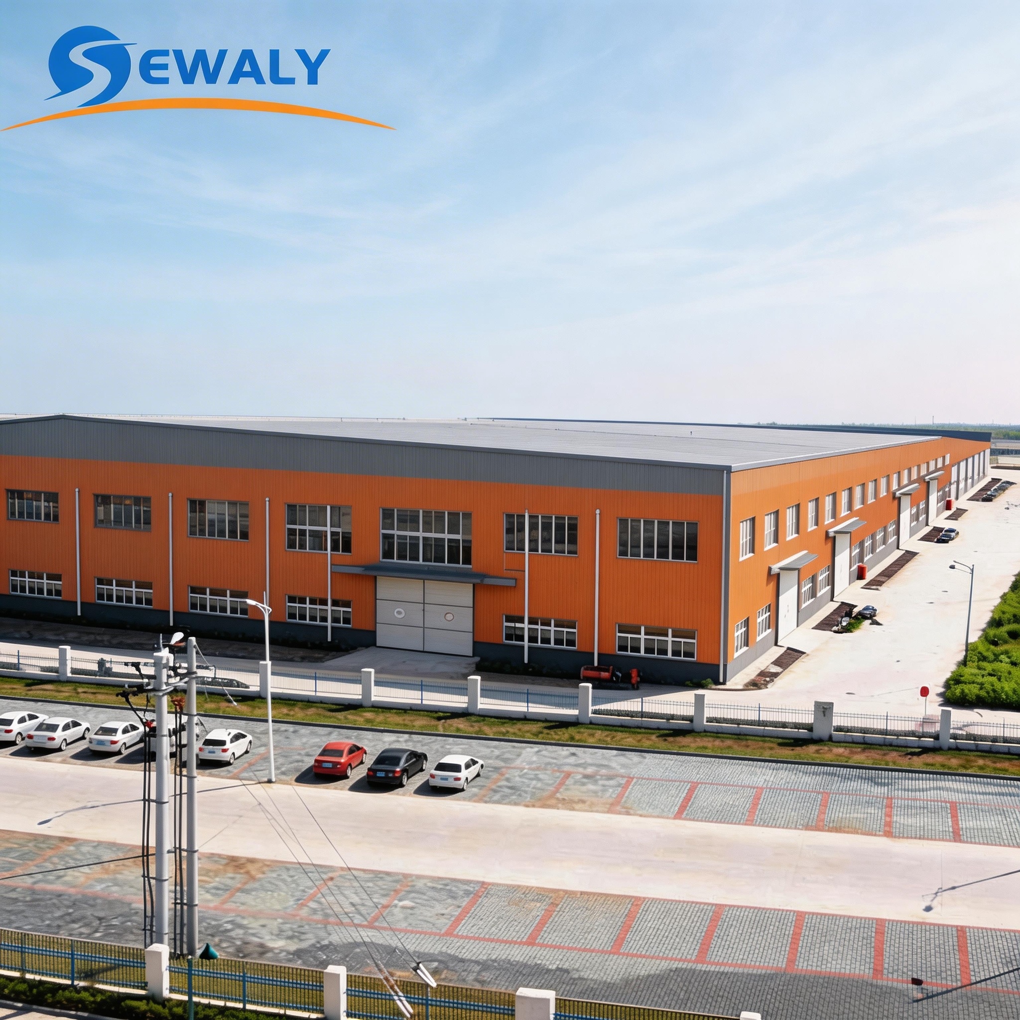 ISO CE Certified Sewaly Brand Guangdong Prefab Steel Structure Warehouse / Light Steel Structure Workshop / Industrial Steel