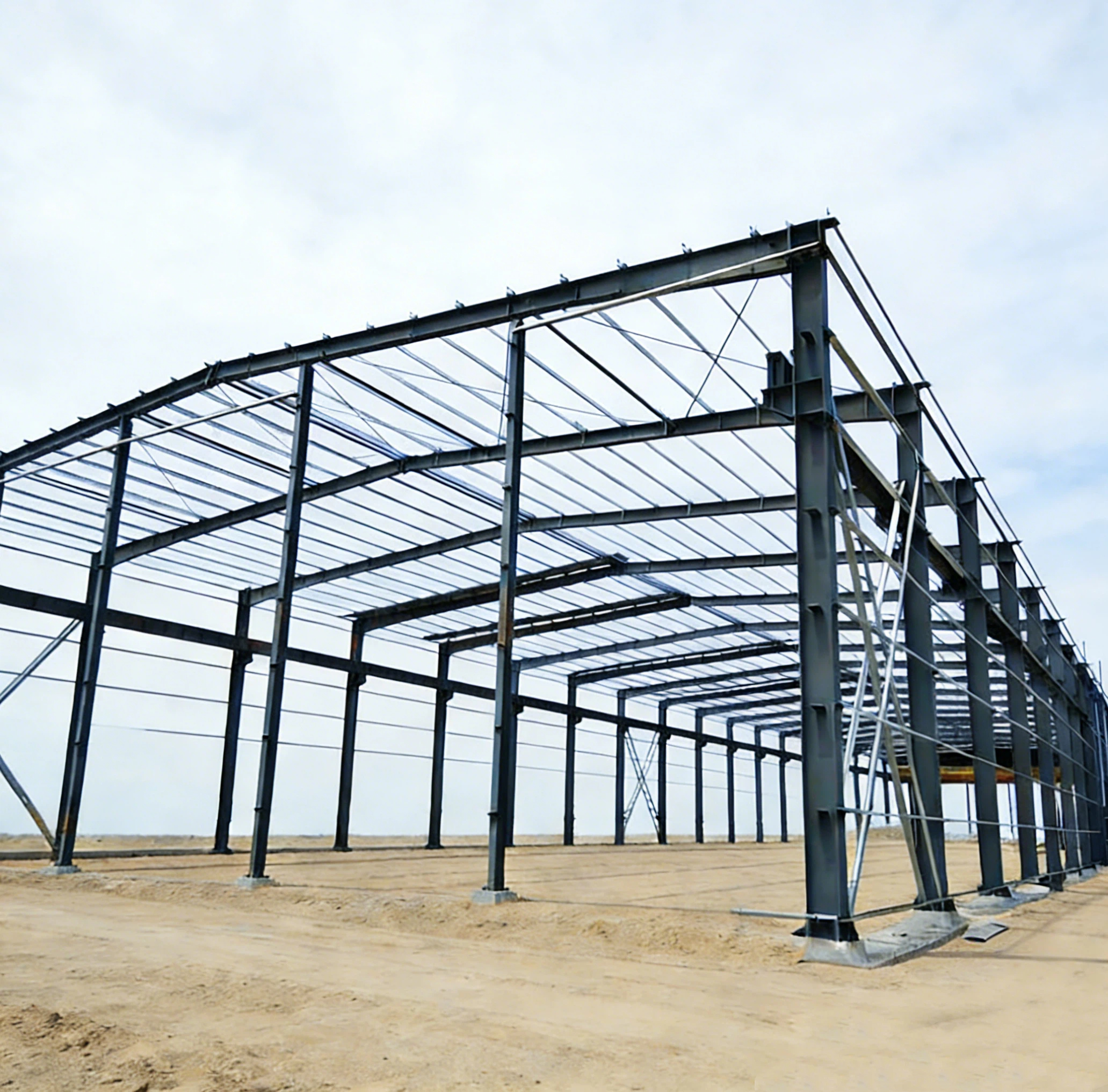 Customized Q355 Steel Beam Prefabricated Steel Structure Warehouse Industrial Workshop Building Hot Sale Metal Shed