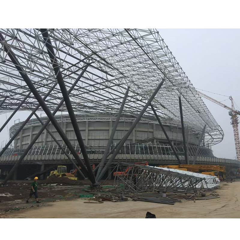 Prefabricated High Standard Steel Structure Truss Stadium Gym Badminton Hall Building With Low Cost