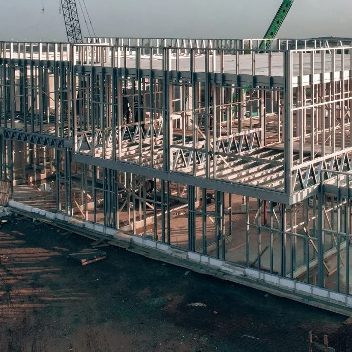 Prefabricated Light Steel Structure Building, Heavy Steel Frame Construction for Multi-Story Workshop