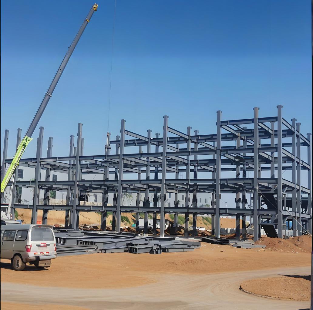 Hot Selling Steel Structure Framed Prefab Warehouse Construction Office Commercial Metal Building Fire Water Proof Fast Install