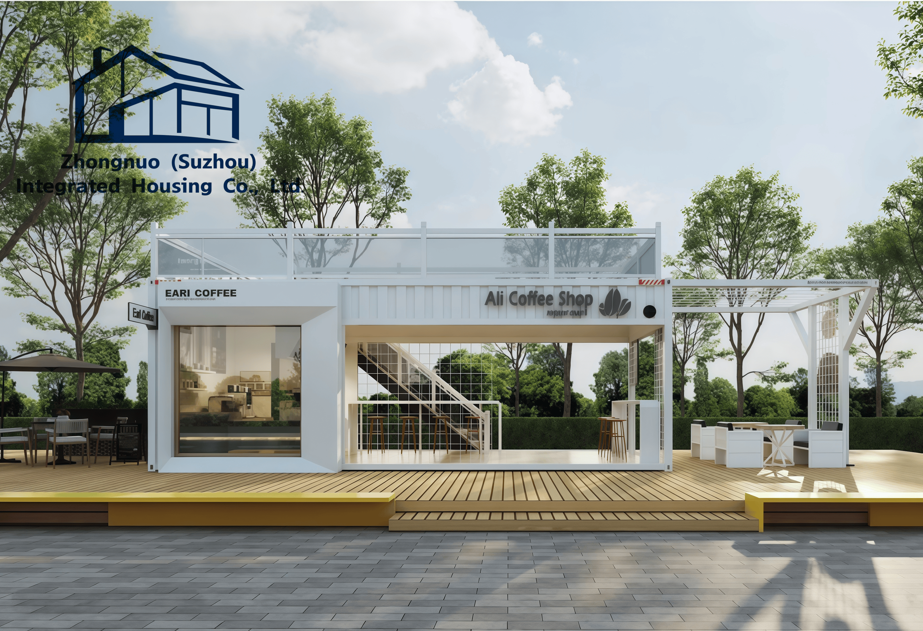 ZN Certified Assembled Container House Prefabricated Modular Office Portable Training Center